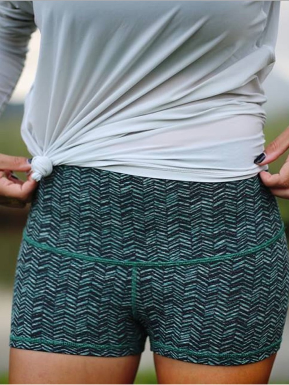 Lululemon Boogie Short (Roll Down) - Irregular Spacebone Sea Mist Deep Green